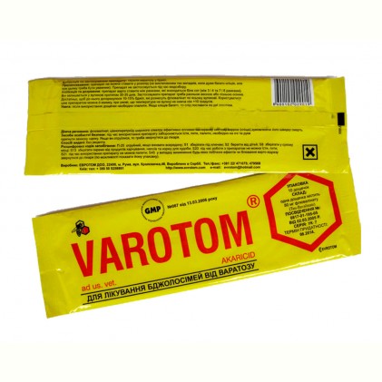 Varotom (Варотом) полоски для лечения и профилактики клещей Varroa