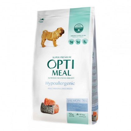 Optimeal Hypoallergenic Medium & Large Гипоаллергенный корм для собак средних и крупных пород с лососем