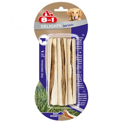 8in1 Delights Dental beef STICKS Палочки для чистки зубов у собак с говядиной