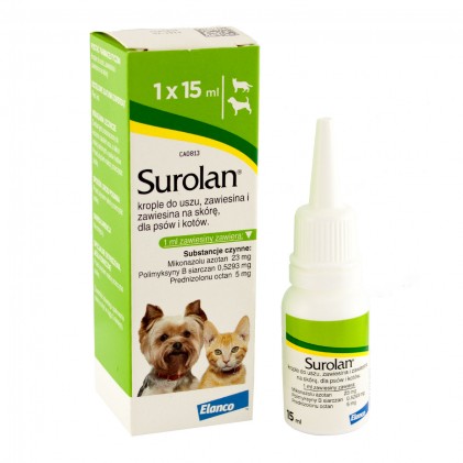 Surolan (Суролан) Капли для лечения отитов у кошек и собак