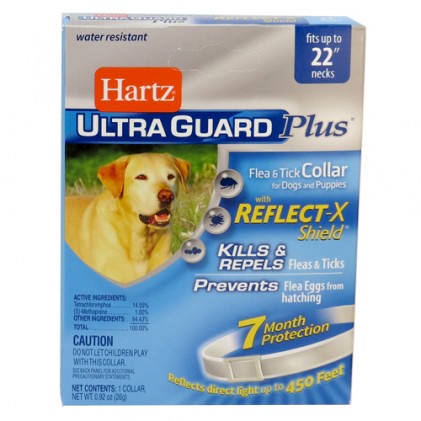 Hartz UltraGuard Plus Reflect-X Ошейник для собак от блох, яиц блох и клещей 55 см