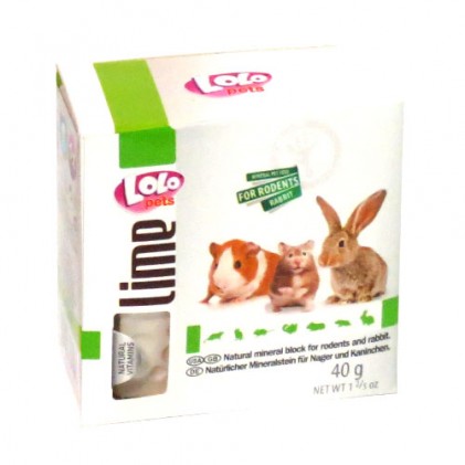 LoLo Pets lime for RODENTS  Минеральный камень для грызунов и кроликов
