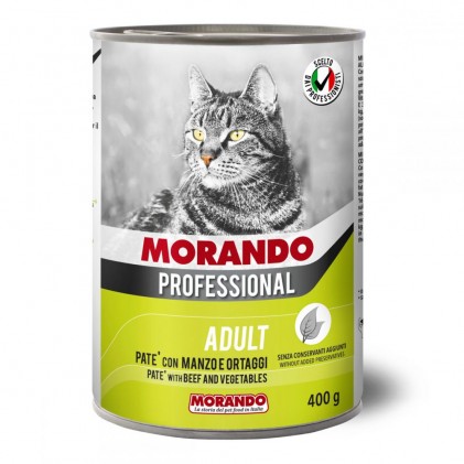 Morando Professional Adult Beef&Vegetables Консервы для кошек паштет с говядиной и овощами