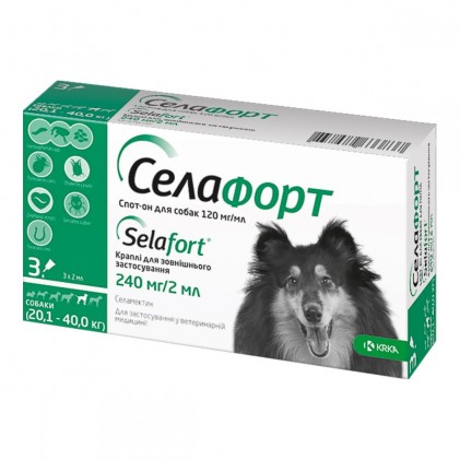 Selafort Селафорт Спот-он капли для собак от 20,1 до 40 кг