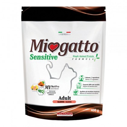 Morando MioGatto Sensitive Adult Salmon Сухой корм для кошек с лососем