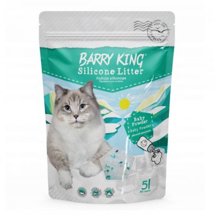 Barry King Silicone Litter Baby Powder Силикагелевый впитывающий наполнитель для кошачьего туалета с ароматом пудры