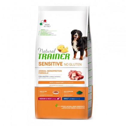 Trainer Natural Sensitive Medium & Maxi Duck Сухой корм для собак средних и крупных пород с чувствительным пищеварением (утка)