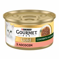 Gourmet Gold Консервы для кошек сочное наслаждение с лососем