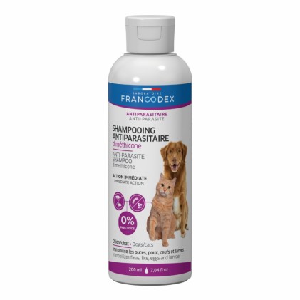 FRANCODEX Anti-parasite Dimethicone Shampoo Мягкий шампунь с диметиконом для кошек и собак