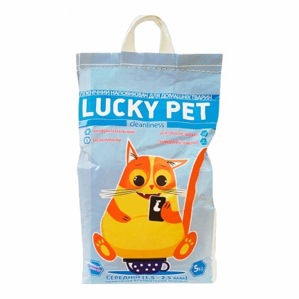 Lucky Pet (Середній) Гігієнічний грудкуючий наповнювач для кішок