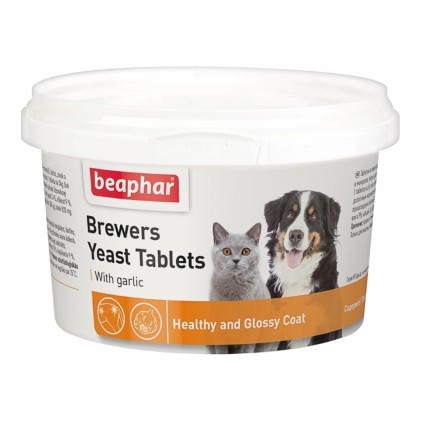 Beaphar Brewers Yeast Tablets Пивні дріжджі з часником для собак та кішок