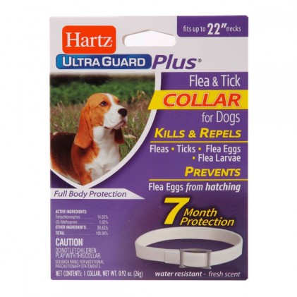 Hartz UltraGuard Plus Ошейник для взрослых собак от блох, яиц блох и клещей 58 см
