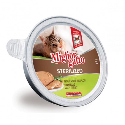 Morando Migliorgatto Sterilized Консерви для стерилізованих кішок мус з кроликом