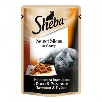 Sheba Selection in Sauce (пауч) Консерви для кішок з качкою та індичкою в соусі