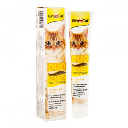 GimCat Multi-Vitamin Duo-Paste Мультивитаминная паста для кошек с сыром