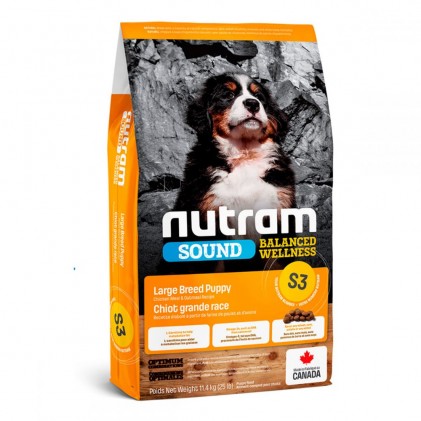 Nutram Sound Puppy Large Breed S3 Холістик корм для цуценят великих порід з куркою і вівсянкою