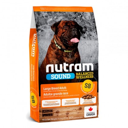 Nutram Sound Adult Large Breed S8 Холістик корм для собак великих порід з куркою і вівсянкою