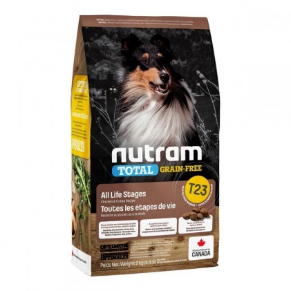 Nutram Total Grain-Free T23 Холістик беззерновий корм для собак з індичкою і куркою
