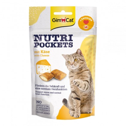 GimCat Nutri Pockets with Cheese & Taurine Ласощі для кішок з сиром і таурином
