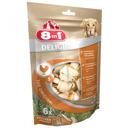 8in1 Delights S Кістка для чищення зубів у собак із смаком курки (упаковка 6 шт)