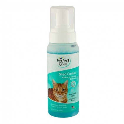 8in1 Perfect Coat Shed Control Shampoo Безводный пенистый шампунь против линьки для кошек