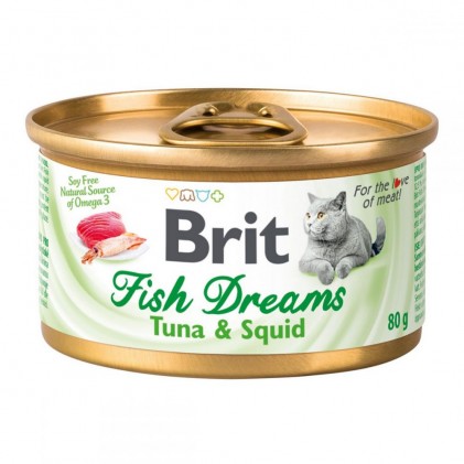 Brit Fish Dreams Tuna & Squid Консервы для кошек с тунцом и кальмарами
