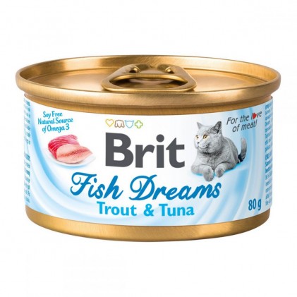 Brit Fish Dreams Trout & Tuna Консерви для кішок з фореллю і тунцем
