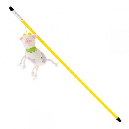 Trixie 45800 Іграшка для котів корівка на вудочці з котячою м'ятою та звуком
