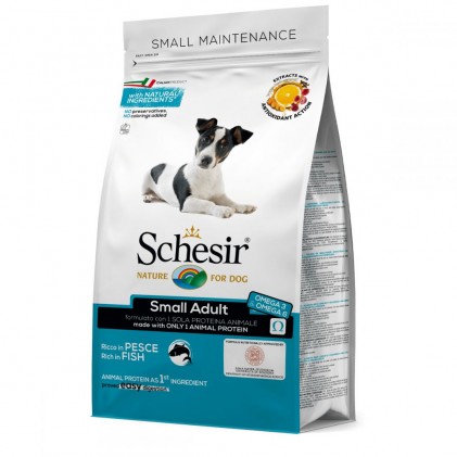 Schesir Dog Small Adult Fish Cухий монопротеїновий корм для собак малих порід з рибою