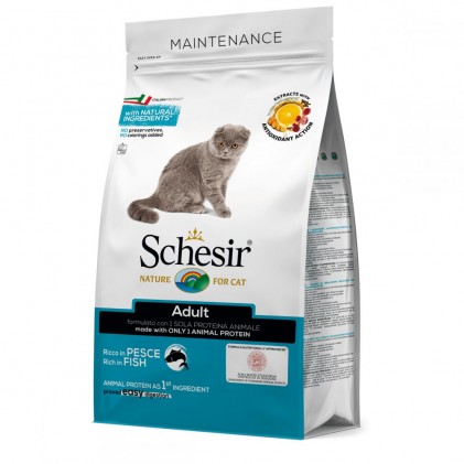 Schesir Cat Adult Fish Cухой монопротеиновый корм для кошек с рыбой