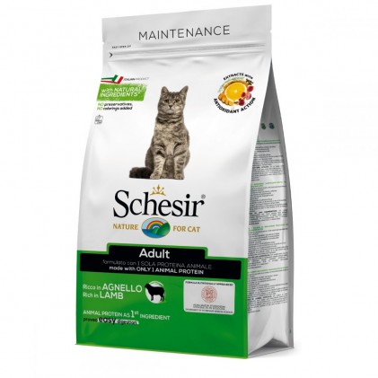 Schesir Cat Adult Lamb Сухий монопротеїновий корм для кішок з ягням
