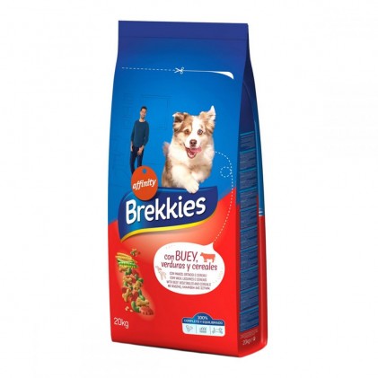 Brekkies Dog with Beef Сухой корм для собак c говядиной и овощами (красный)