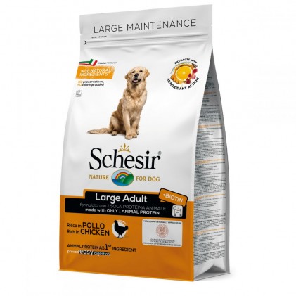Schesir Dog Large Adult Chiсken Сухий монопротеїновий корм для собак великих порід з куркою