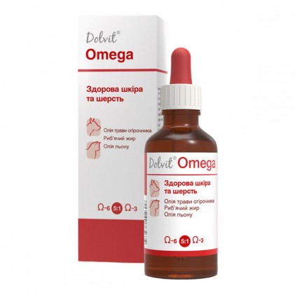 Dolfos Dolvit Omega Вітамінно-мінеральна добавка для здоров'я шкіри і шерсті собак і кішок