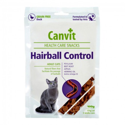Canvit Hairball Control Snack Лакомства для кошек вывод шерсти
