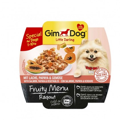 GimDog Little Darling Fruity Menu Ragout Консерви для собак Рагу з лосося з папаєю і овочами в соусі