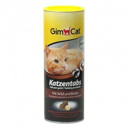 GimCat Katzentabs Вітаміни для кішок зі смаком дичини і біотином