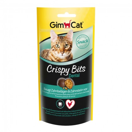 GimCat Crispy Bits Dental Лакомства для кошек здоровья зубов