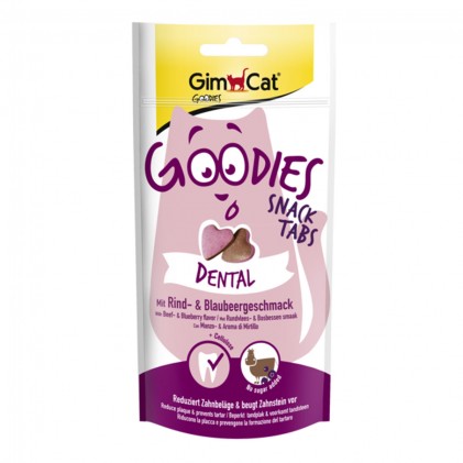 GimCat Goodies Dental Лакомства для кошек с говядиной и черникой