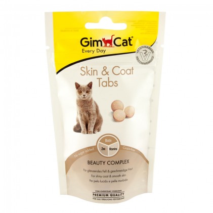 GimCat Every Day Skin & Coat Tabs Ласощі для кішок Здоров'я шкіри та шерсті