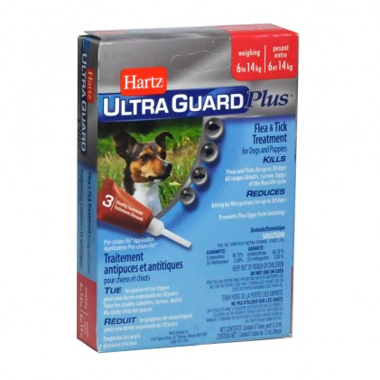 Hartz UltraGuard PLUS Drops Краплі на загривок для собак вагою від 6 до 14 кг