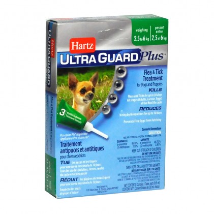 Hartz UltraGuard PLUS Drops Капли на холку для собак весом от 2,5 до 6 кг