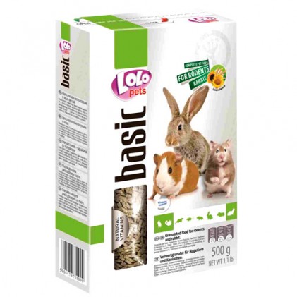 LoLo Pets basic for RODENTS and RABBIT Гранульований корм для гризунів і кроликів