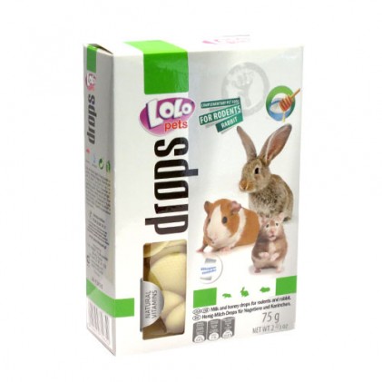 Lolo Pets Drops for RODENTS Дропсы медово-молочные для грызунов и кролика