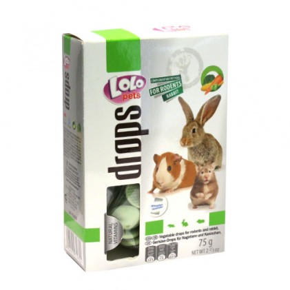 Lolo Pets Drops for RODENTS Дропси овочеві для гризунів і кролика