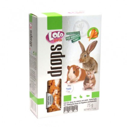 Lolo Pets Drops for RODENTS Дропси морквяні для гризунів і кролика