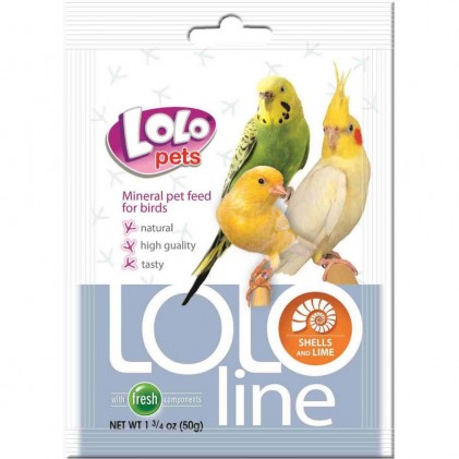 Lolo Pets LoloLine Shell & Lime Кормовая добавка для птиц Ракушки и Кальций