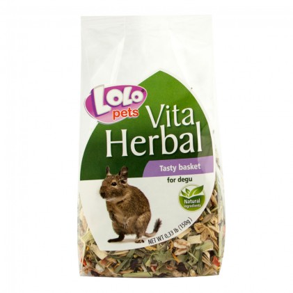 LoLo Pets Vita Herbal Tasty basket for degu Сушені овочі та фрукти для дегу