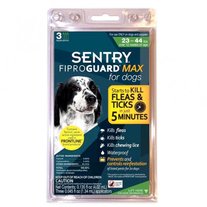 Sentry FiproGuard Max (ФипроГард Макс) капли для собак весом от 10 до 20 кг (пипетка 1,34 мл)