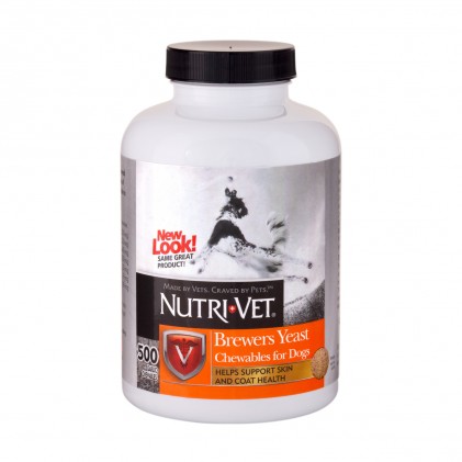 Nutri Vet (Нутри-Вет) Brewers Yeast «Для шерсти собак» таблетки с чесноком